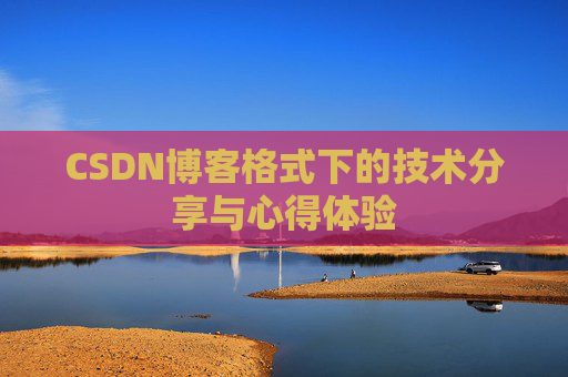 CSDN博客格式下的技术分享与心得体验